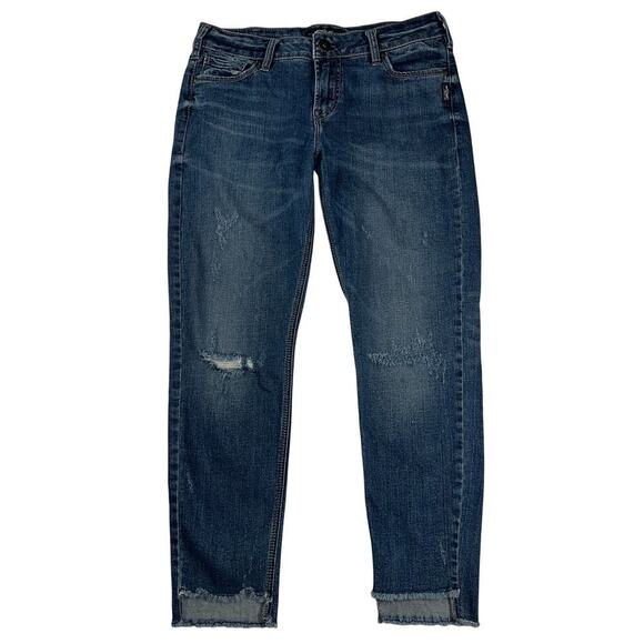 Silver Jeans Calley Ankle Skinny Stretch Jeans Medium Wash Size 31/27 - Picture 1 of 7